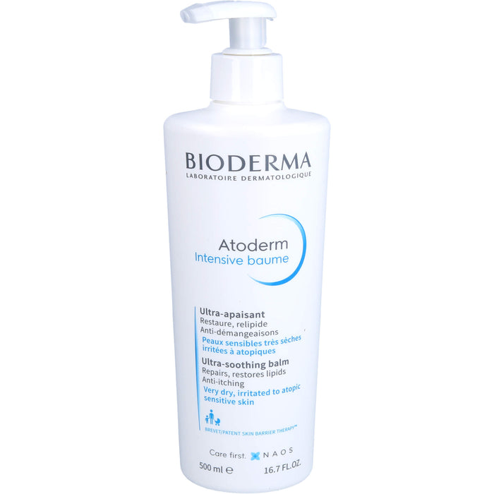 Bioderma Atoderm Intensive Creme bei sehr trockener, empfindlicher, zu Neurodermitis neigender Haut, 500 ml Crème