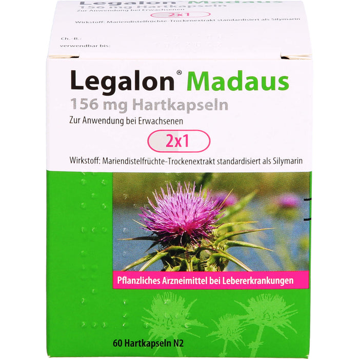 Legalon Madaus 156 mg Hartkapseln bei Lebererkrankungen, 60 pc Capsules