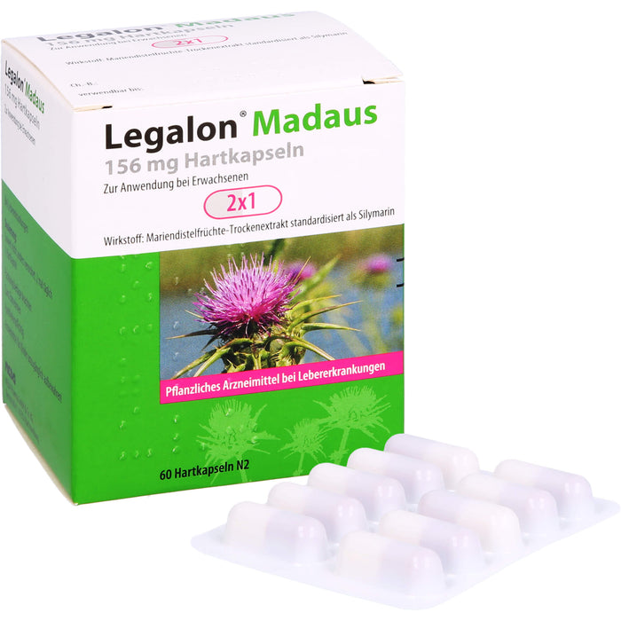 Legalon Madaus 156 mg Hartkapseln bei Lebererkrankungen, 60 pc Capsules