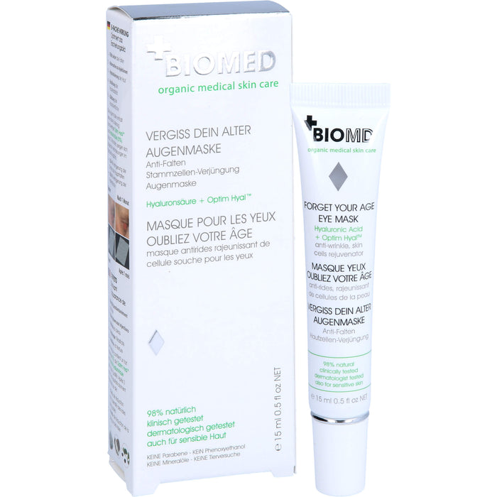 BIOMED VERGISS DEIN ALTER AUGENMASKE, 15 ml CRE