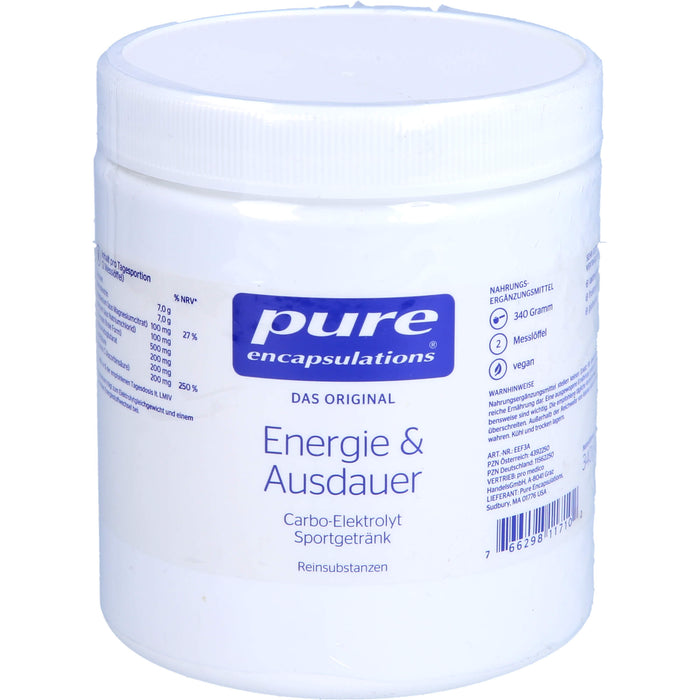 pure encapsulations Energie & Ausdauer Pulver, 340 g Powder