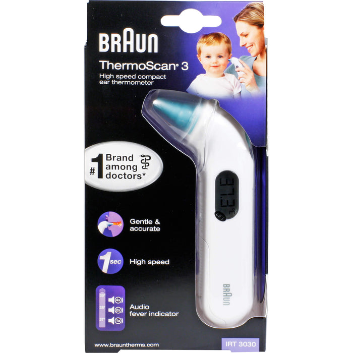 BRAUN ThermoScan 3 Ohr-Kompaktthermometer, 1 St. Fieberthermometer