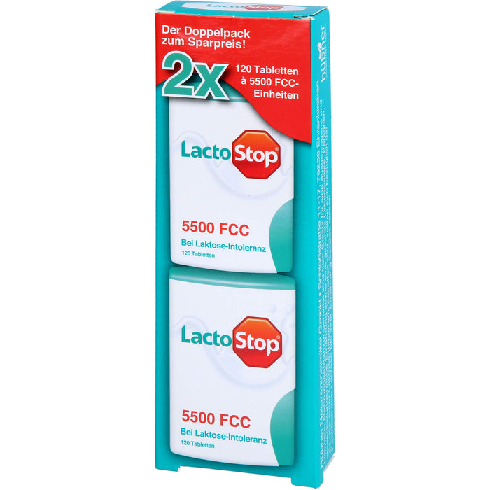 Lactostop 5,500 FCC Tabletten Klickspender bei Lactose-Intoleranz, 240 pcs. Tablets