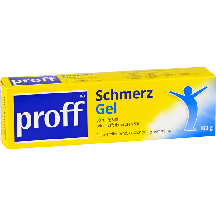 proff Schmerzgel 50 mg/g Ibuprofen schmerzlindernd und entzündungshemmend, 100 g Gel