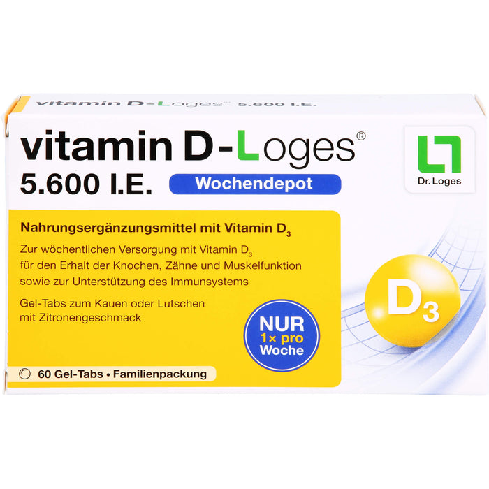 vitamin D-Loges 5.600 I.E. Gel-Tabs, 60 St. Tabletten