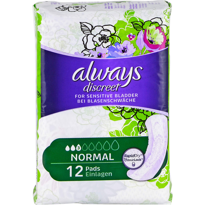 Always Discreet Inkontinenzeinlagen normal, 12 pc Paquet