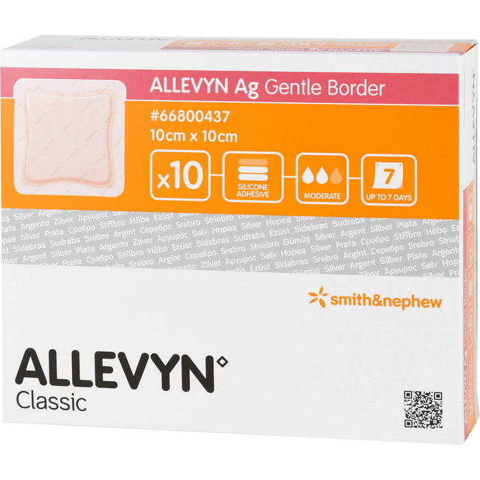 ALLEVYN Ag Gentle Border 10x10 cm, 10 St VER