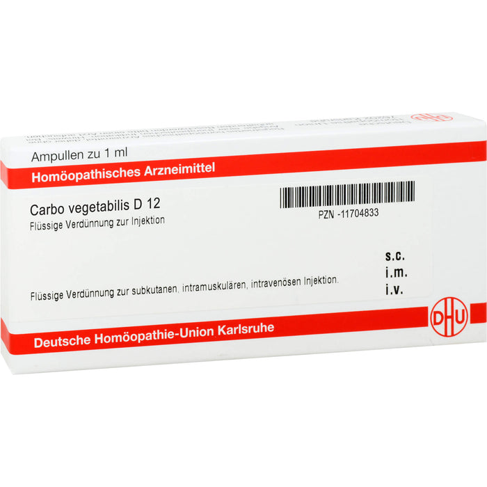 DHU Carbo vegetabilis D12 Ampullen, 8 St. Ampullen