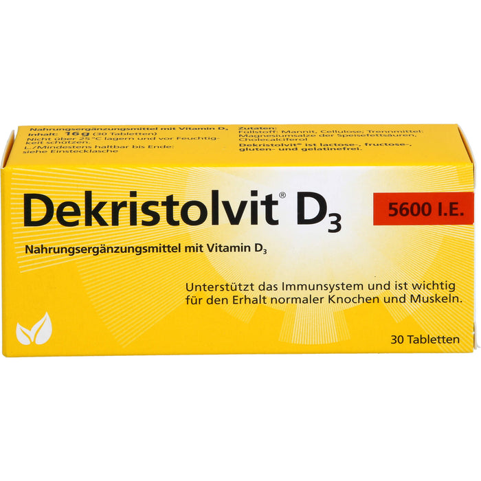 Dekristolvit D3 5600 I.E. Tabletten, 30 pc Tablettes