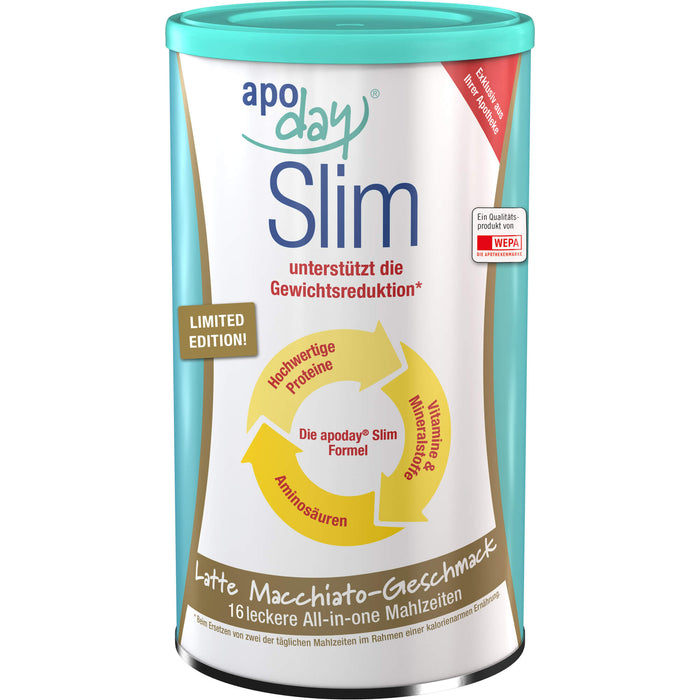 apoday Slim Pulver Latte Macchiato-Geschmack, 450 g Poudre