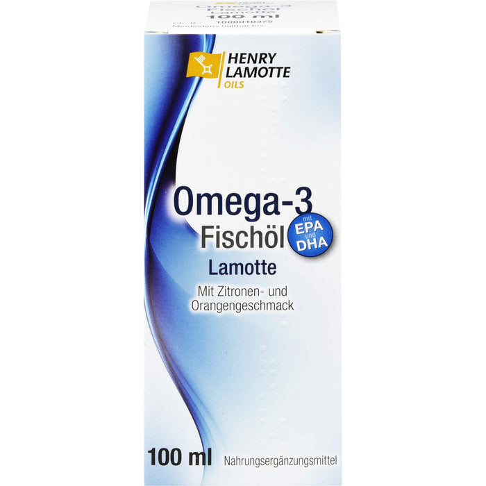 HENRY LAMOTTE OILS Omega-3 Fischöl mit Zitronen- und Orangengeschmack, 100 ml Öl