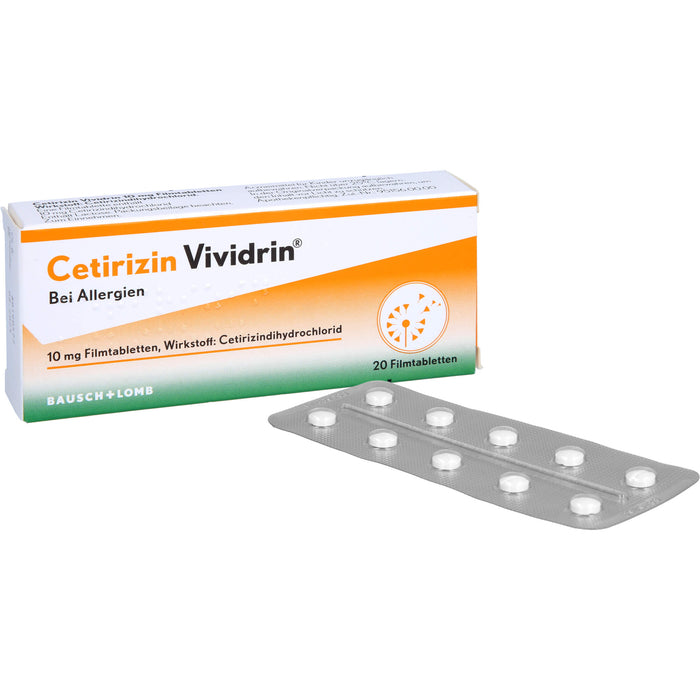 Cetirizin Vividrin 10 mg Filmtabletten, 20 pcs. Tablets