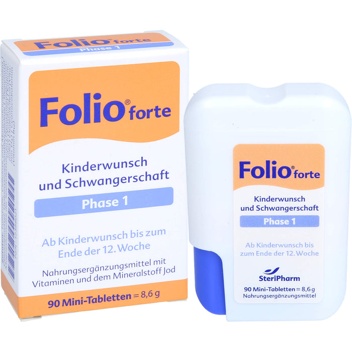 Folio forte Kinderwunsch und Schwangerschaft Phase 1 Tabletten, 90 pcs. Tablets