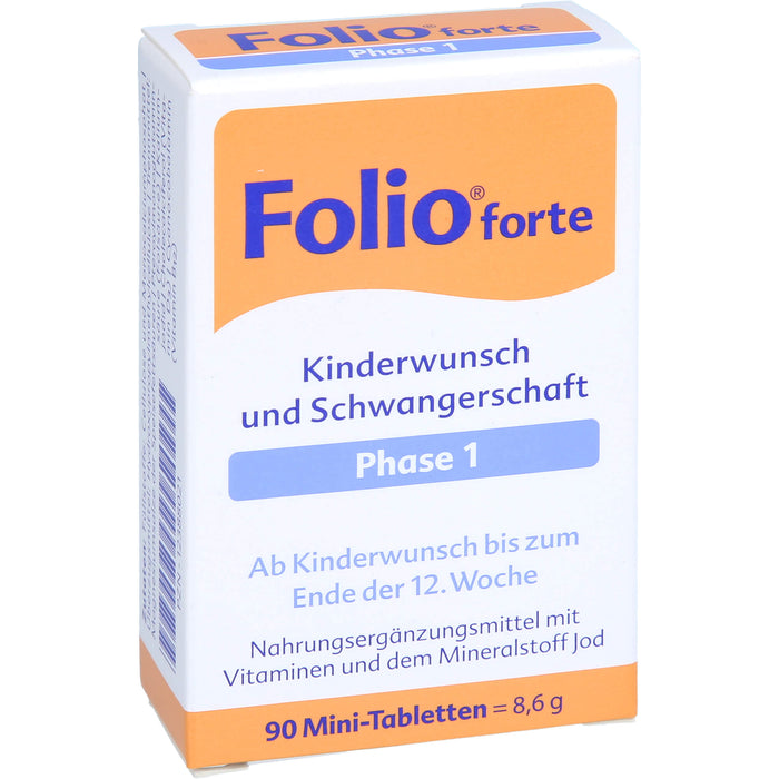 Folio forte Kinderwunsch und Schwangerschaft Phase 1 Tabletten, 90 pc Tablettes