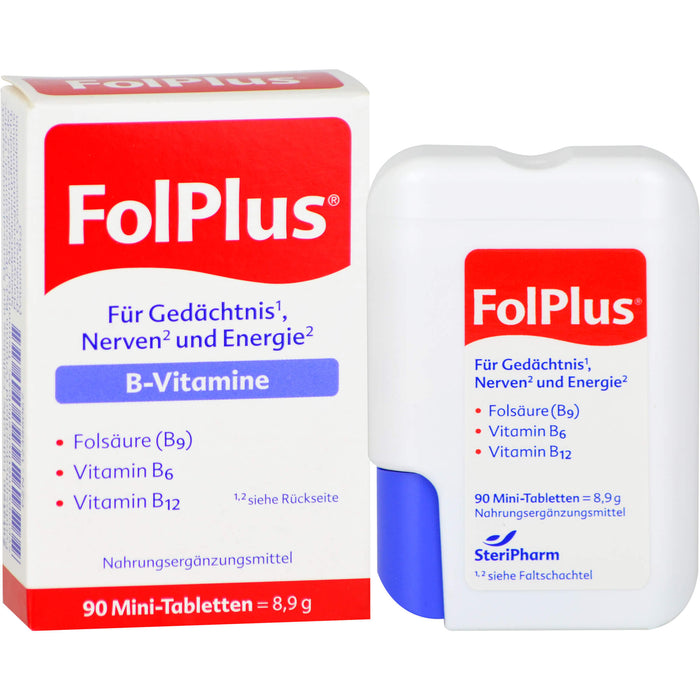 FolPlus Mini-Tabletten für Gedächtnis, Nerven und Energie, 90 pc Tablettes