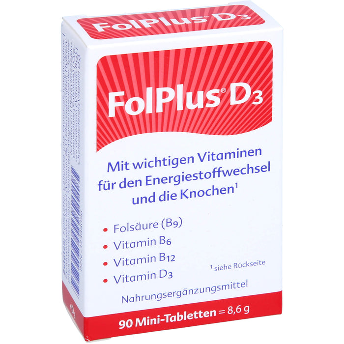 FolPlus + Vitamin D3 Mini-Tabletten, 90 pc Tablettes