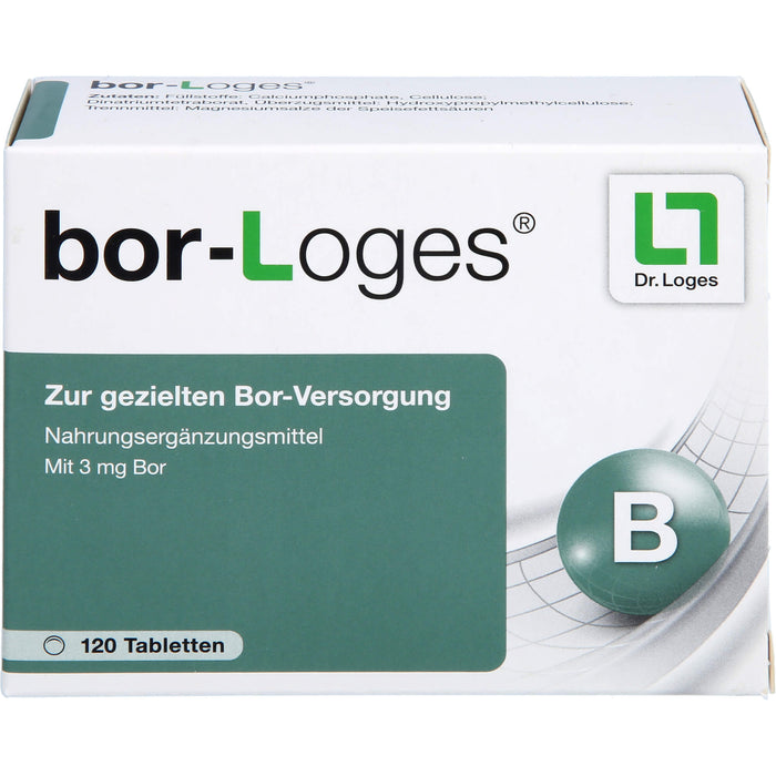 bor-Loges Tabletten zur gezielten Bor-Versorgung, 120 pcs. Tablets