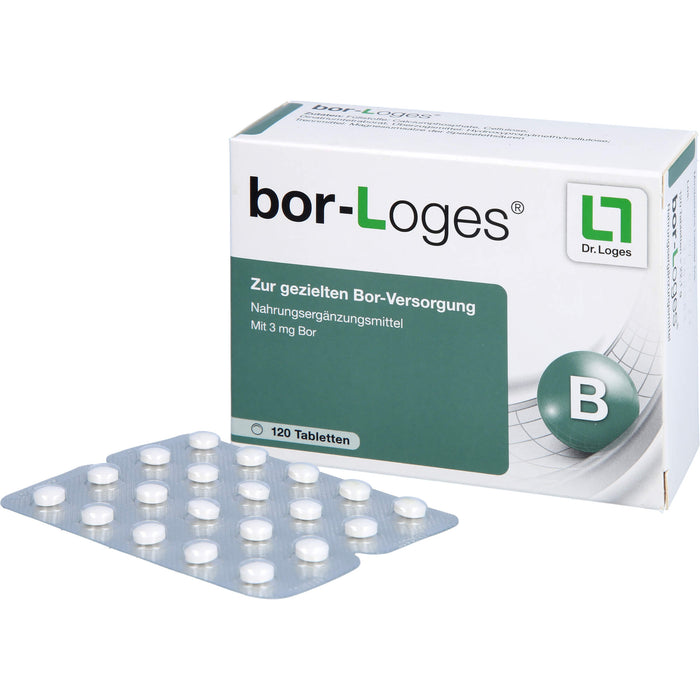 bor-Loges Tabletten zur gezielten Bor-Versorgung, 120 St. Tabletten