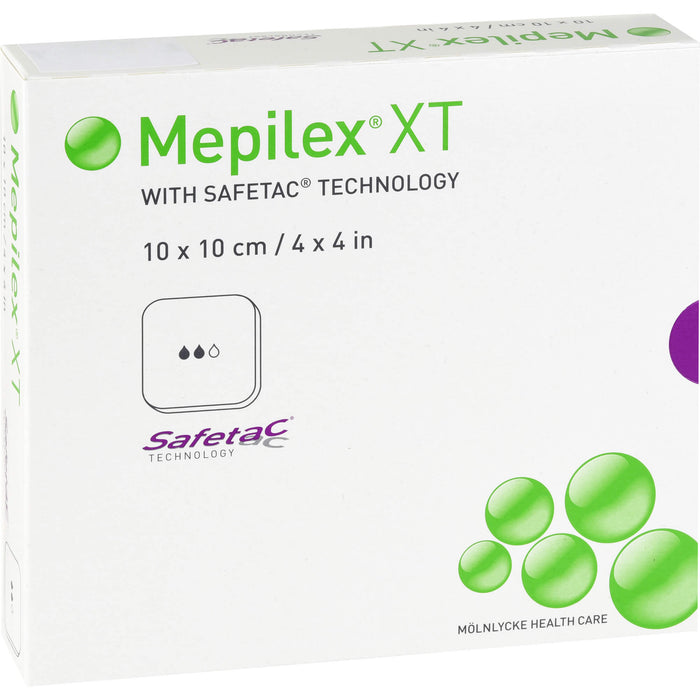 MEPILEX XT 10x10 cm Schaumverband, 5 St VER