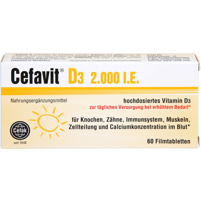 Cefavit D3 2,000 I.E., 60 St FTA