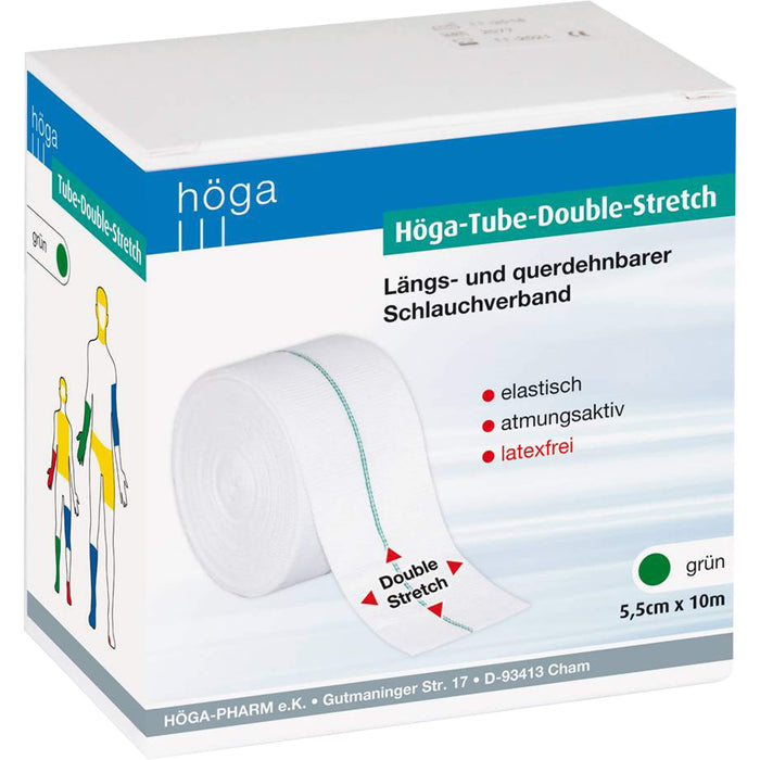 Höga-Tube-Double-Stretch 5,5 cm x 10 m grün, 1 pcs. Bandage