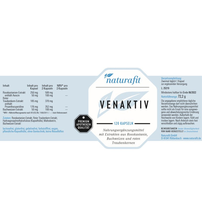 naturafit Venaktiv Kapseln, 120 pc Capsules