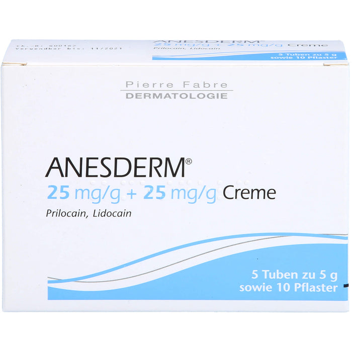 ANESDERM Set Creme Tuben sowie Pflaster, 25 g Creme