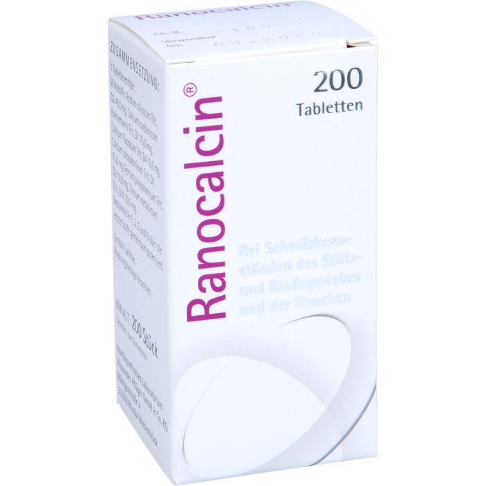 Ranocalcin Tabletten bei Schwächezuständen des Stütz- und Bindegewebes, 200 pc Tablettes