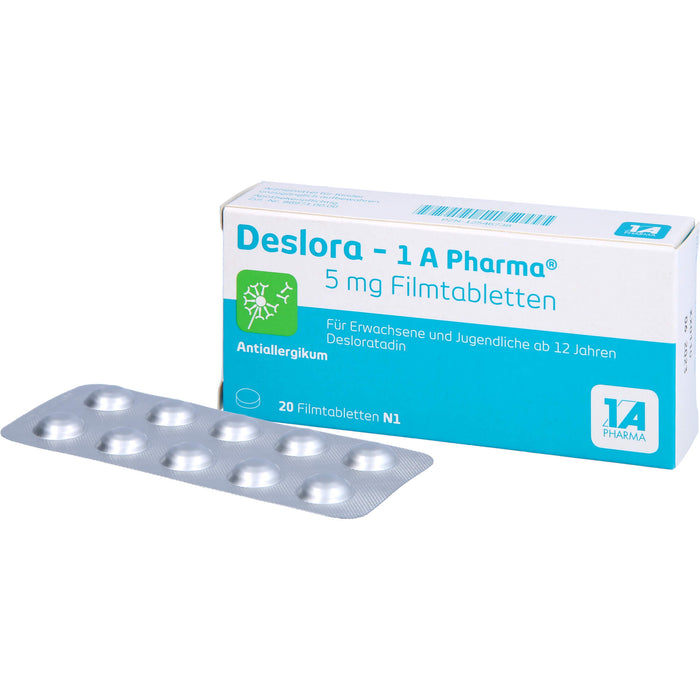 Deslora - 1 A Pharma 5 mg Filmtabletten Antiallergikum, 20 pc Tablettes