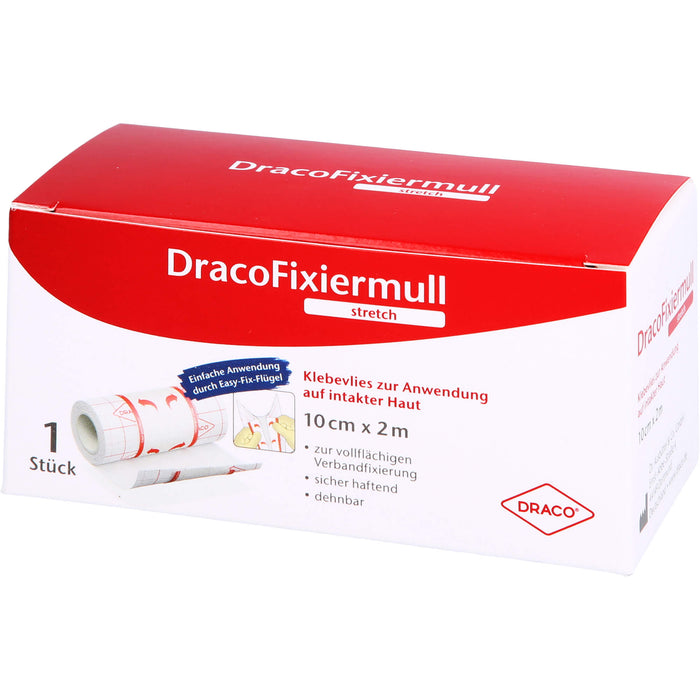 DracoFixiermull stretch hypoallergenes Klebevlies 10 cm x 2 m, 1 pcs. Patch