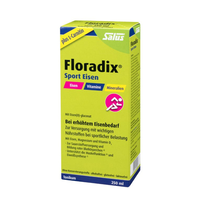 Floradix Sport Eisen Tonikum bei erhöhtem Eisenbedarf, 250 ml Lösung