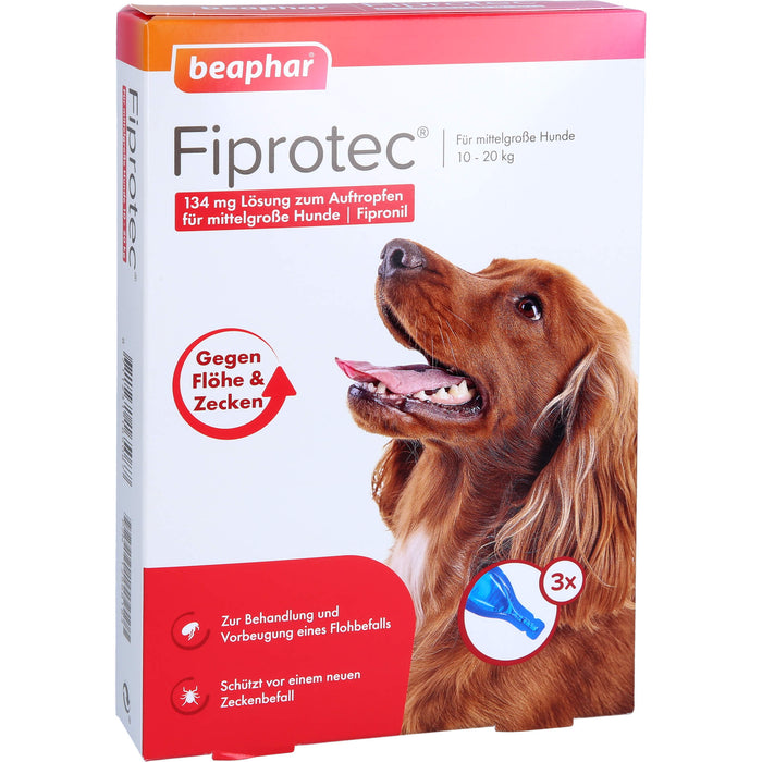 Fiprotec 134mg Mittel Hund, 3X1.34 ml TRO