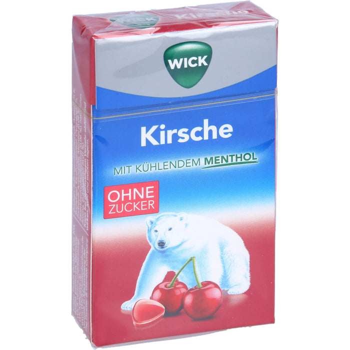 WICK Wildkirsche & Eukalyptus Hustenbonbons ohne Zucker, 46 g Candies