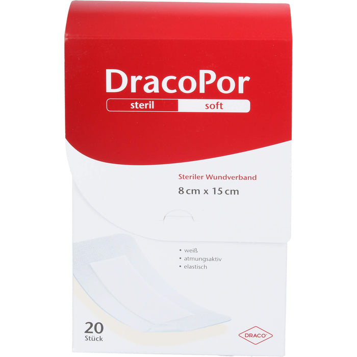 DRACOPOR Wundverband 8 x 15 cm steril, 20 pc Pansement