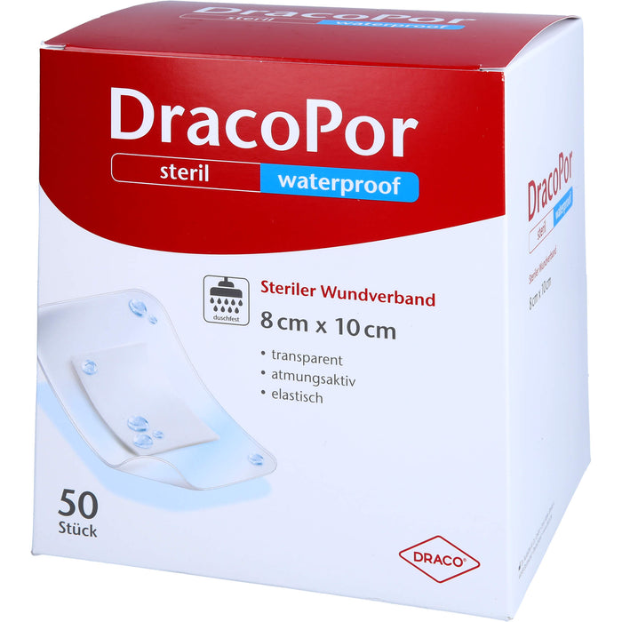 DRACOPOR waterproof Wundverband 8x10 cm steril, 50 St PFL