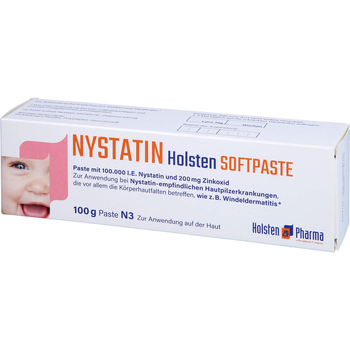 Nystatin Holsten Softpaste bei Hautpilzerkrankungen, 100 g Crème