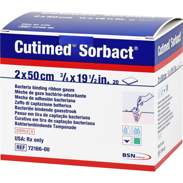 Cutimed Sorbact Tamponaden 2x50 cm, 20 St TPO