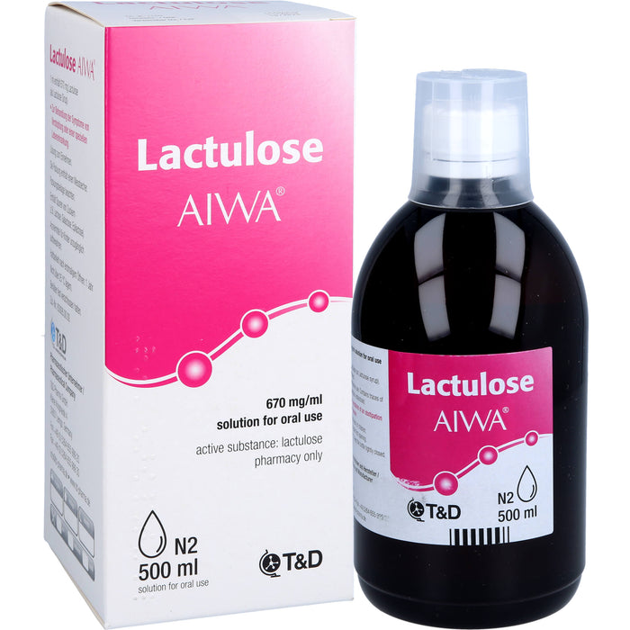 Lactulose AIWA Lösung zum Einnehmen bei Verstopfung, 500 ml Lösung