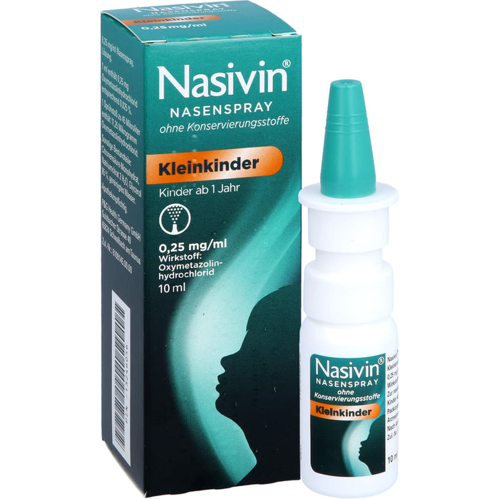 Nasivin Nasenspray ohne Konservierungsstoffe für Kleinkinder, 10 ml Solution