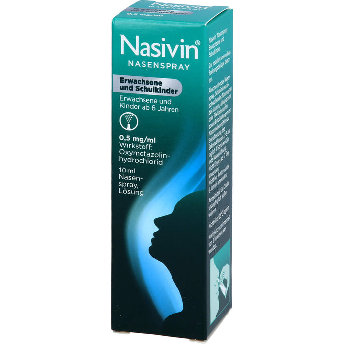 Nasivin Nasenspray für Erwachsene und Schulkinder, 10 ml Lösung