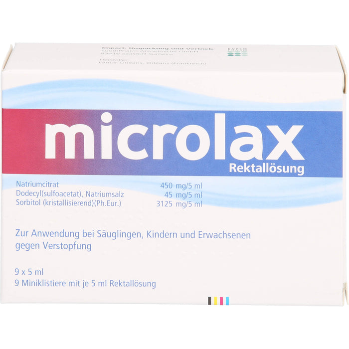 microlax Miniklistier Rektallösung Reimport EurimPharm, 9 St. Klistiere