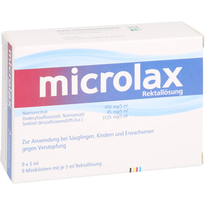 microlax Miniklistier Rektallösung Reimport EurimPharm, 9 pcs. Enemas