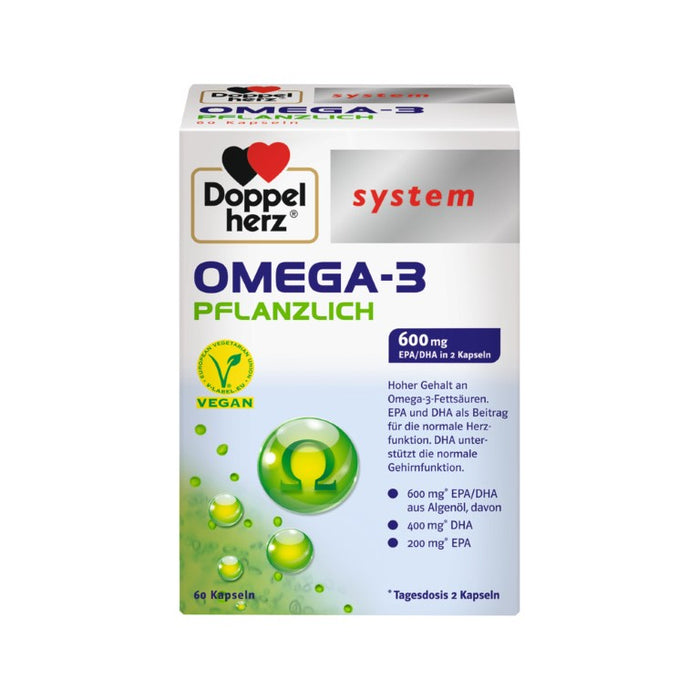 Doppelherz system OMEGA-3 PFLANZLICH, 60 St. Kapseln