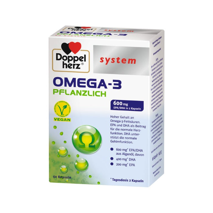 Doppelherz system OMEGA-3 PFLANZLICH, 60 St. Kapseln