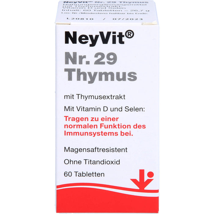 NeyVit Nr. 29 Thymus Tabletten für eine normale Funktion des Immunsystems, 60 pcs. Tablets