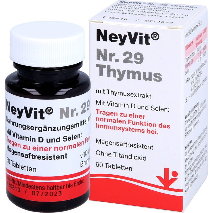 NeyVit Nr. 29 Thymus Tabletten für eine normale Funktion des Immunsystems, 60 pcs. Tablets