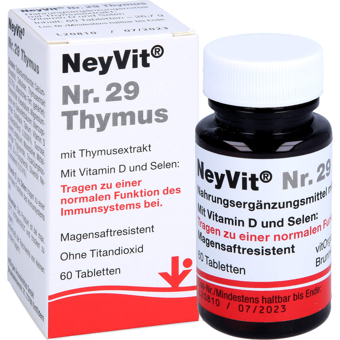 NeyVit Nr. 29 Thymus Tabletten für eine normale Funktion des Immunsystems, 60 pcs. Tablets