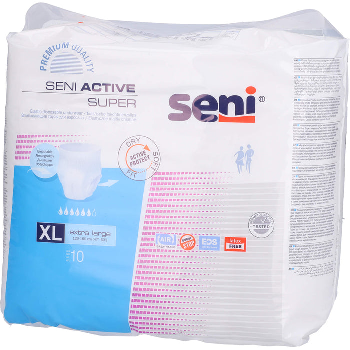 Seni Active Super elastische Inkontinenzslips Gr. XL, 10 pc Culottes