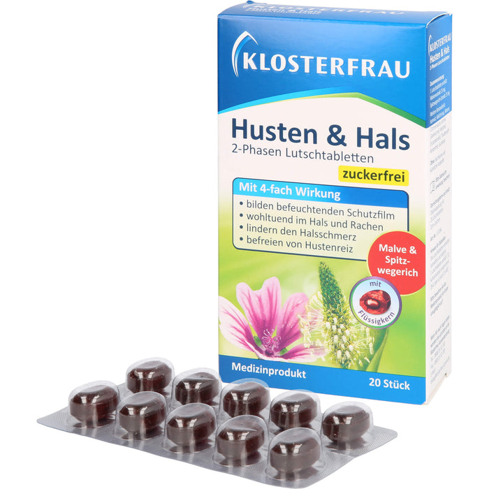 Klosterfrau Husten & Hals, 20 pc Tablettes