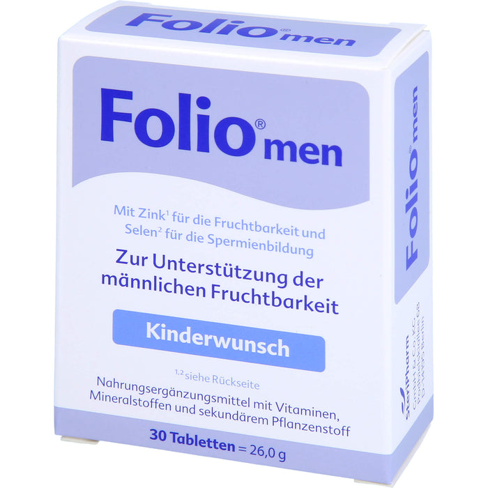 Folio men Kinderwunsch Tabletten, 30 St. Tabletten